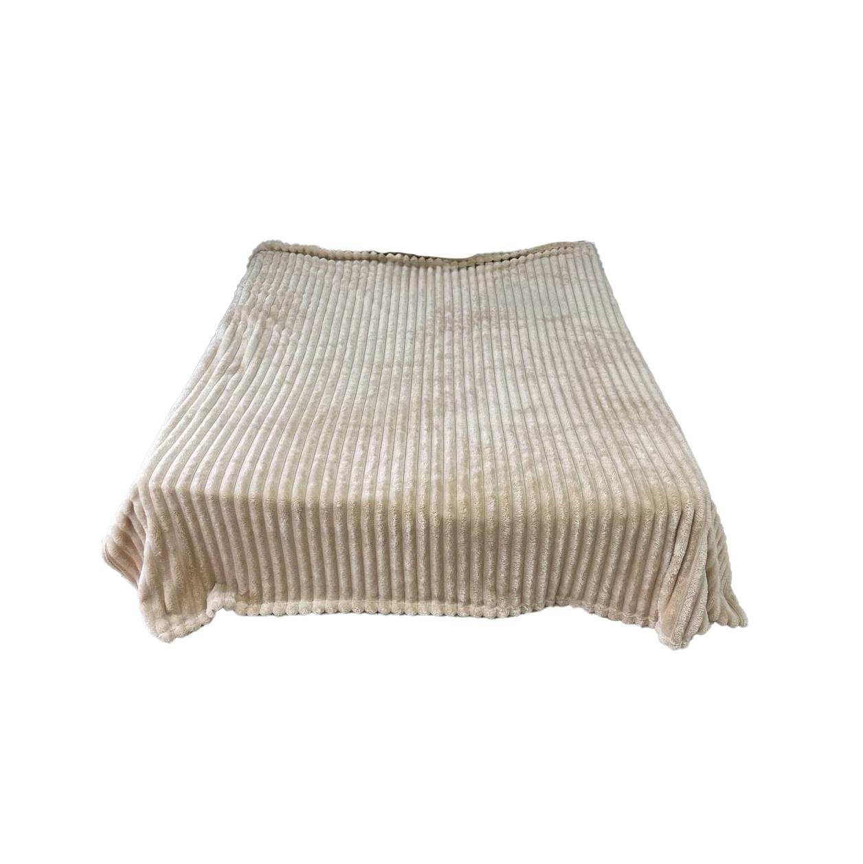 Дивандеки 3в1 с пледом шарпей велюровый евро Бежевый (top001-3)