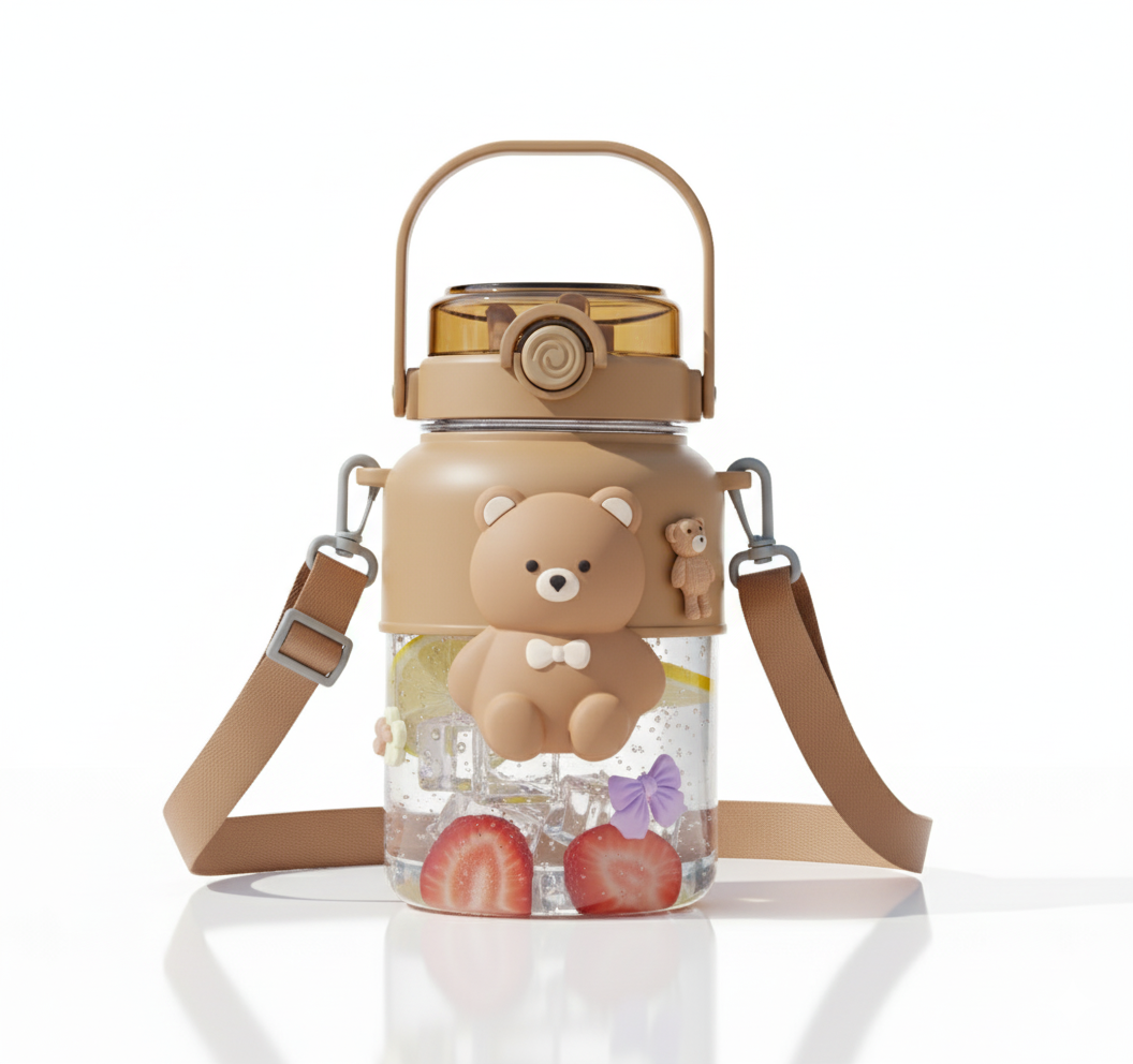 Бутылка детская Медвежонок 1000 мл Коричневый (2416098584)