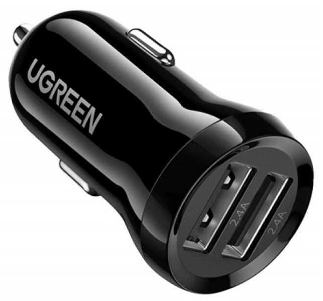 Автомобильное зарядное устройство для Ugreen ED018 24W 2xUSB Charger Черный