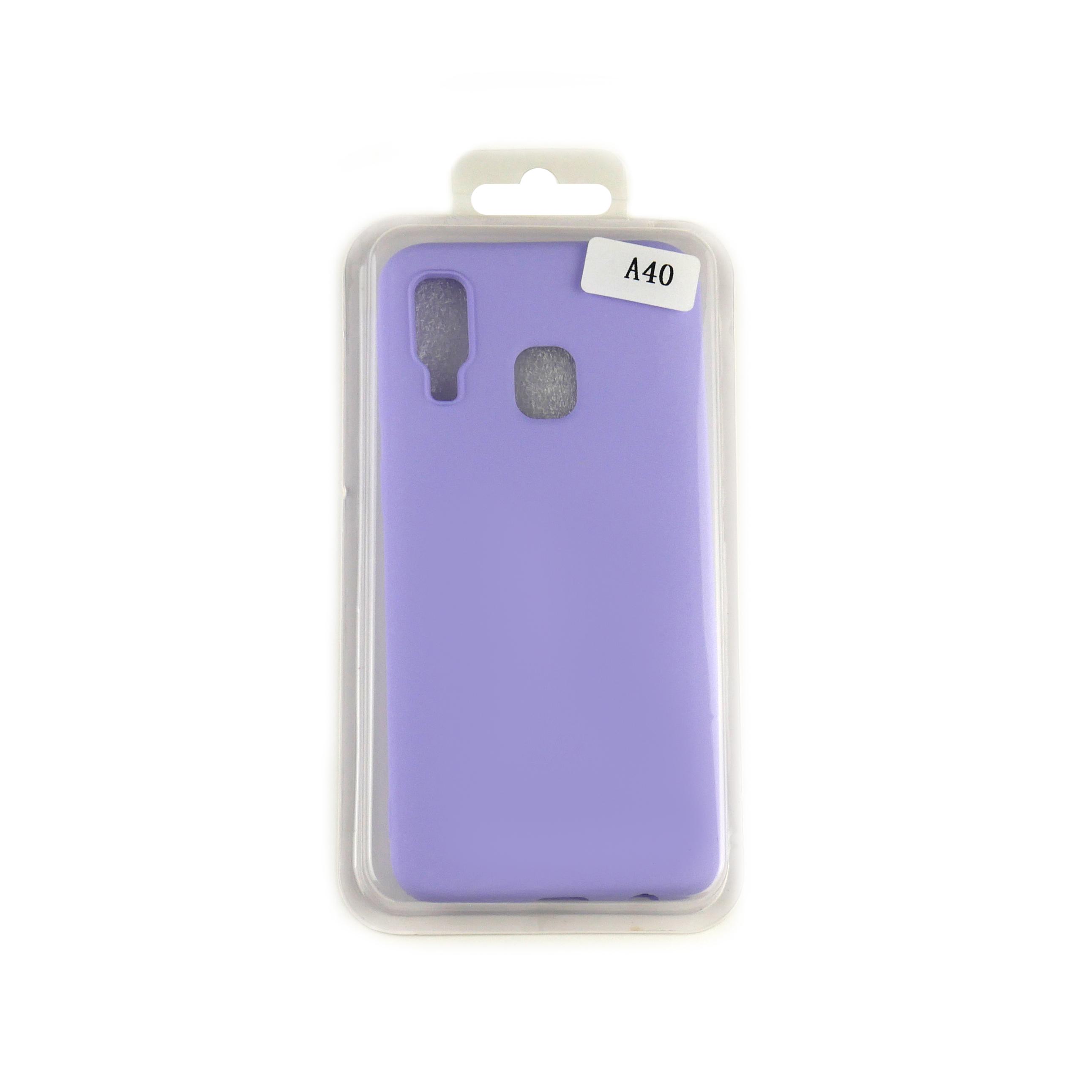 Чехол Silicone Case Full Cover Samsung A40 Лавандовый