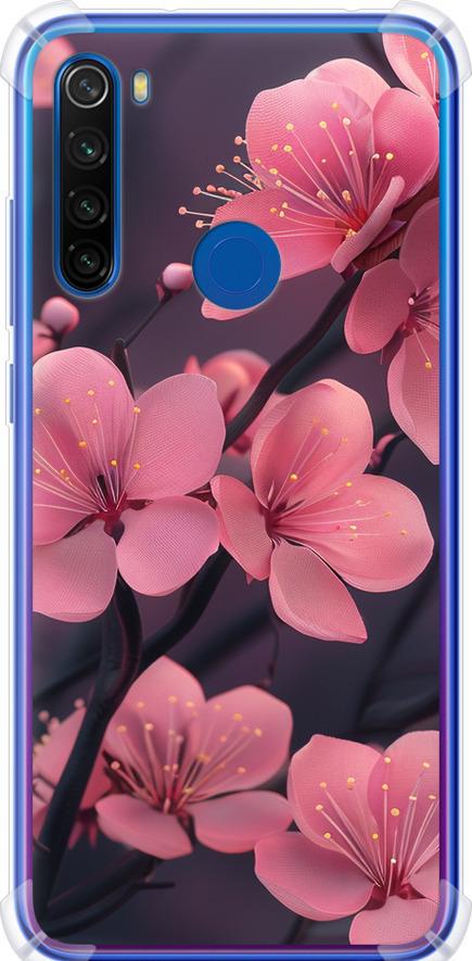 Чехол на Xiaomi Redmi Note 8T Пурпурная сакура (6075sp-1818-42517)