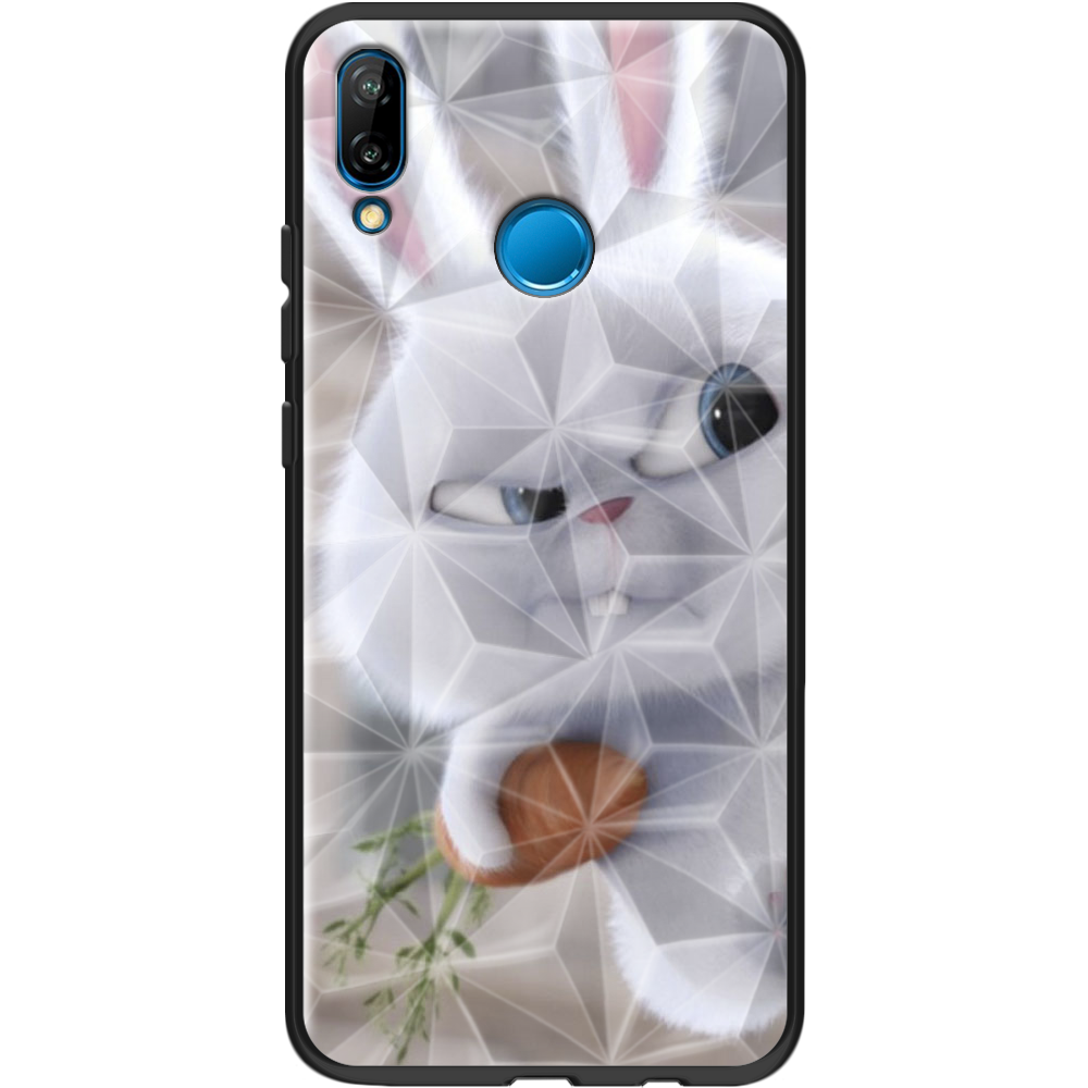 Чехол Boxface Huawei P20 Lite Rabbit Snowball Черный силикон с призмой (33127-up1116-37849)