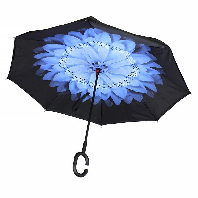 Смарт зонт Up-Brella Синий цветок