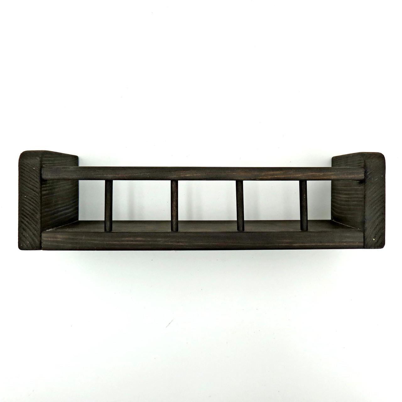 Полка настенная из дерева Эврика 40 см Венге (НСП-408212)