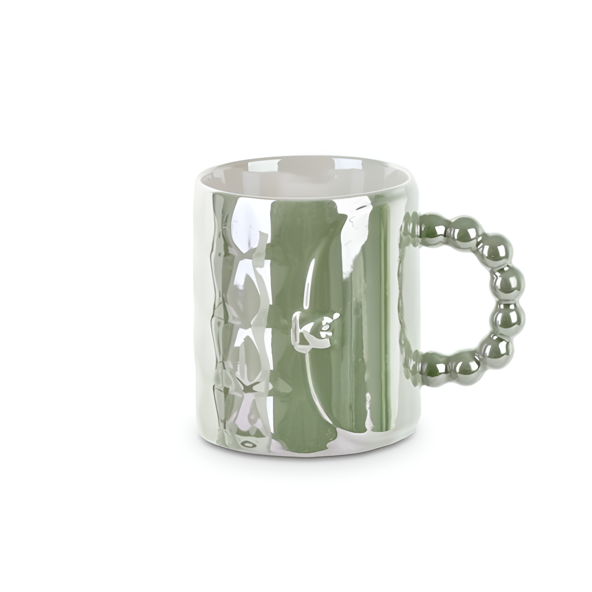 Чашка керамическая Stenson Beads однотонная 8х10 см Зеленый (617825) Чашка керамическая Stenson Beads однотонная 8х10 см Зеленый (617825)