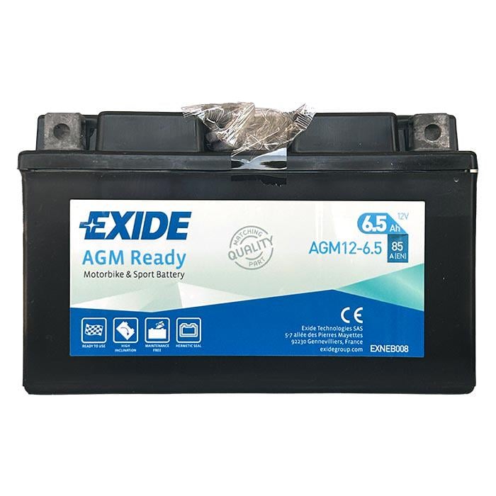 Мото аккумулятор EXIDE Ready AGM 6СТ-6,5Ah Аз 85А EN AGM12-6.5