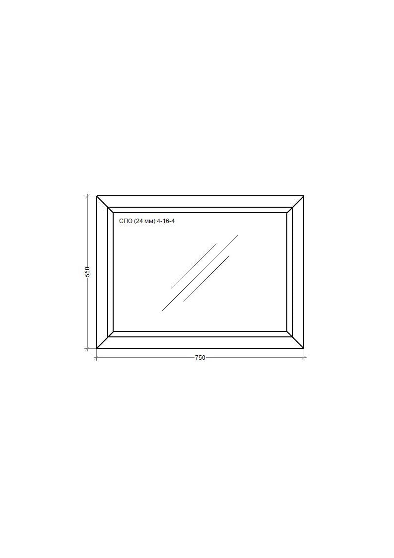 Окно металлопластиковое WDS MiroPlast глухое 750х550 мм (M.0.24.75.55) - фото 2 Окно металлопластиковое WDS MiroPlast глухое 750х550 мм (M.0.24.75.55) - фото 2