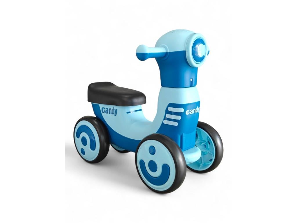 Толокарь детский Candy 6188 четырехколесный музыкальный с подсветкой пластиковый от 1 года. Синий (6188-2r-s)