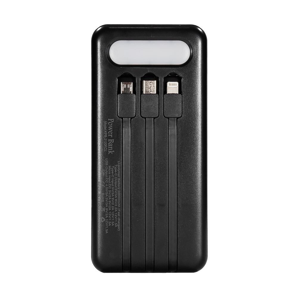 Повербанк Kraft KPB-2120FCL 22.5W QC 3.0 20000 mAh Black (43-00089) - фото 4