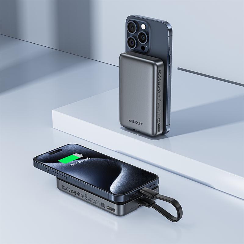 Повербанк Acefast M10 PD30W с БЗУ 10000 mAh Black (00000073071_1) - фото 5 Повербанк Acefast M10 PD30W с БЗУ 10000 mAh Black (00000073071_1) - фото 5