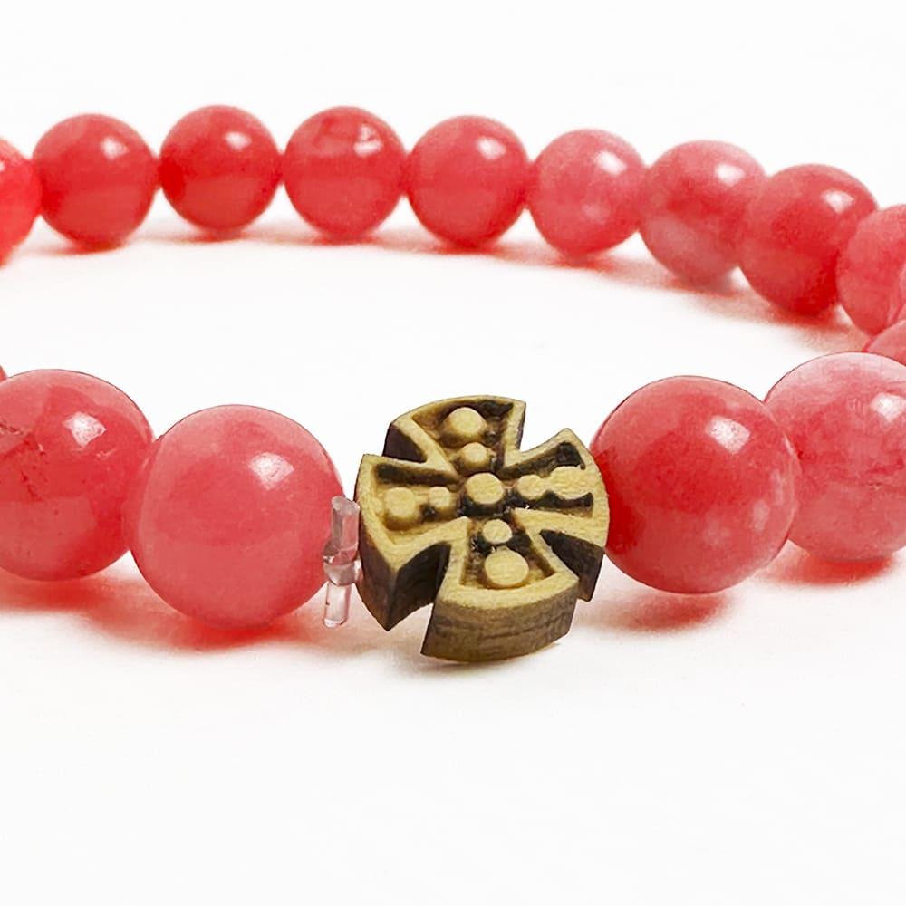 Браслет Кварц Красный (10107) - фото 2