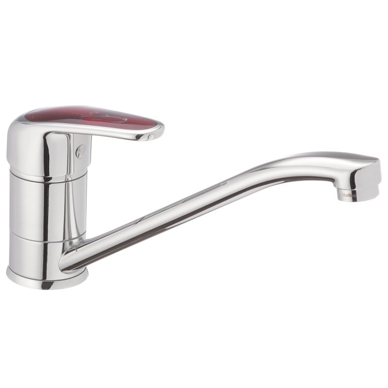 Смеситель для кухни Haiba MAGIC 004 с красной ручкой (HB0688) Смеситель для кухни Haiba MAGIC 004 с красной ручкой (HB0688)