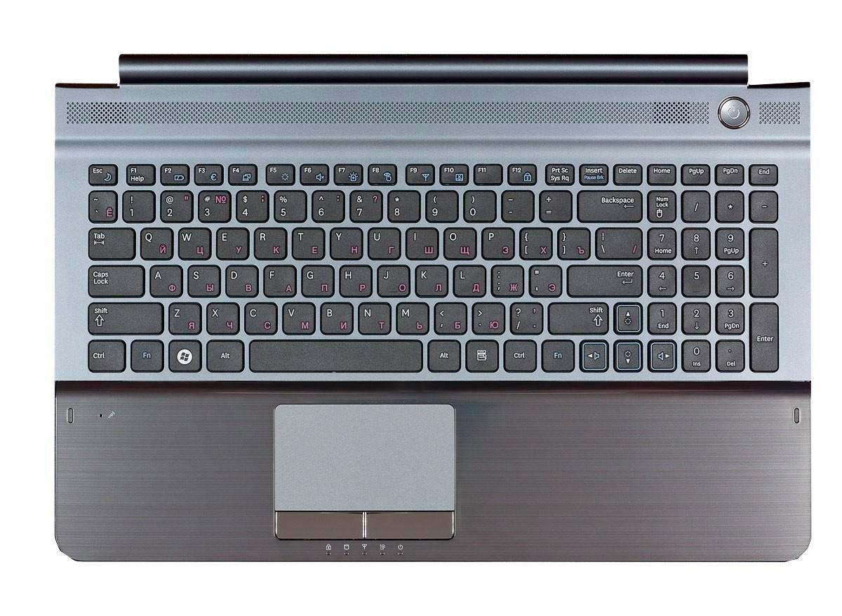 Клавиатура для ноутбука Samsung RC510 Gray TopCase Black Клавиатура для ноутбука Samsung RC510 Gray TopCase Black