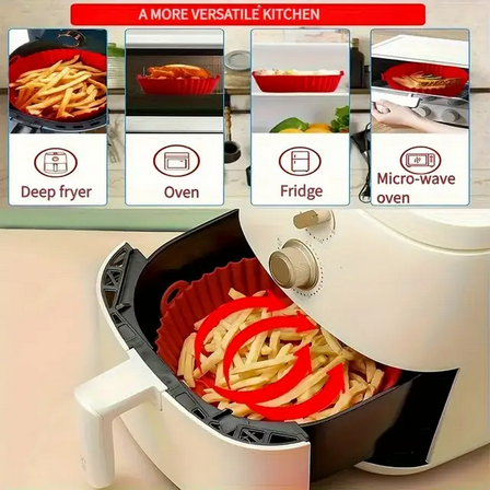 Форма силиконовая для аэрогрилей и аэрофритюрниц Красный (W-411) - фото 3 Форма силиконовая для аэрогрилей и аэрофритюрниц Красный (W-411) - фото 3