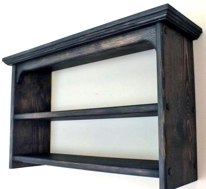 Полка настенная из дерева Анхелес Мокко (ПНС/003610)