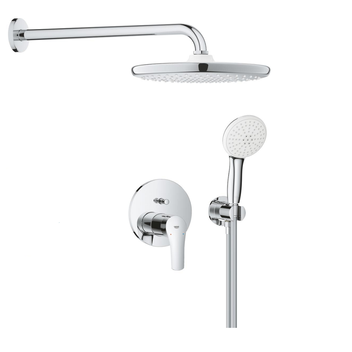 Душевая система Grohe Eurosmart 250 скрытого монтажа латунь Хром (25288000)