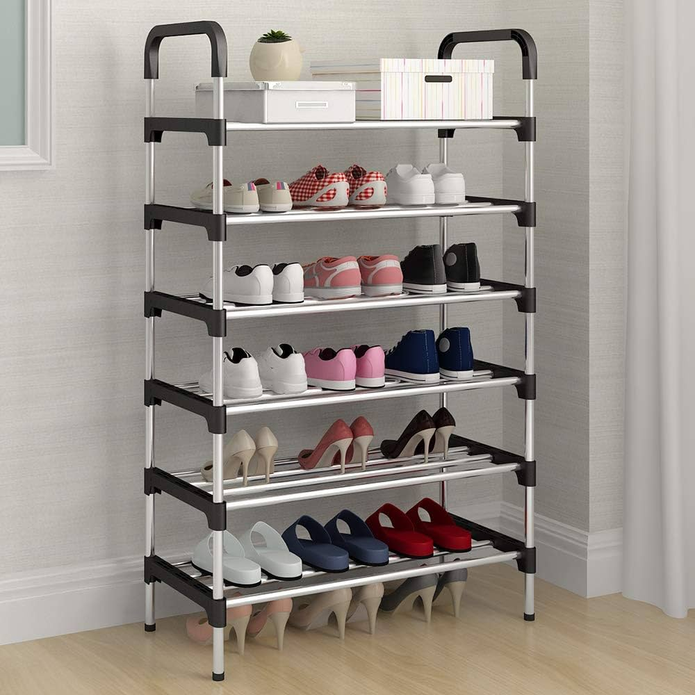 Стойка-этажерка прямая для хранения обуви Shoe rack металлическая 5 полок 67х42х19 см