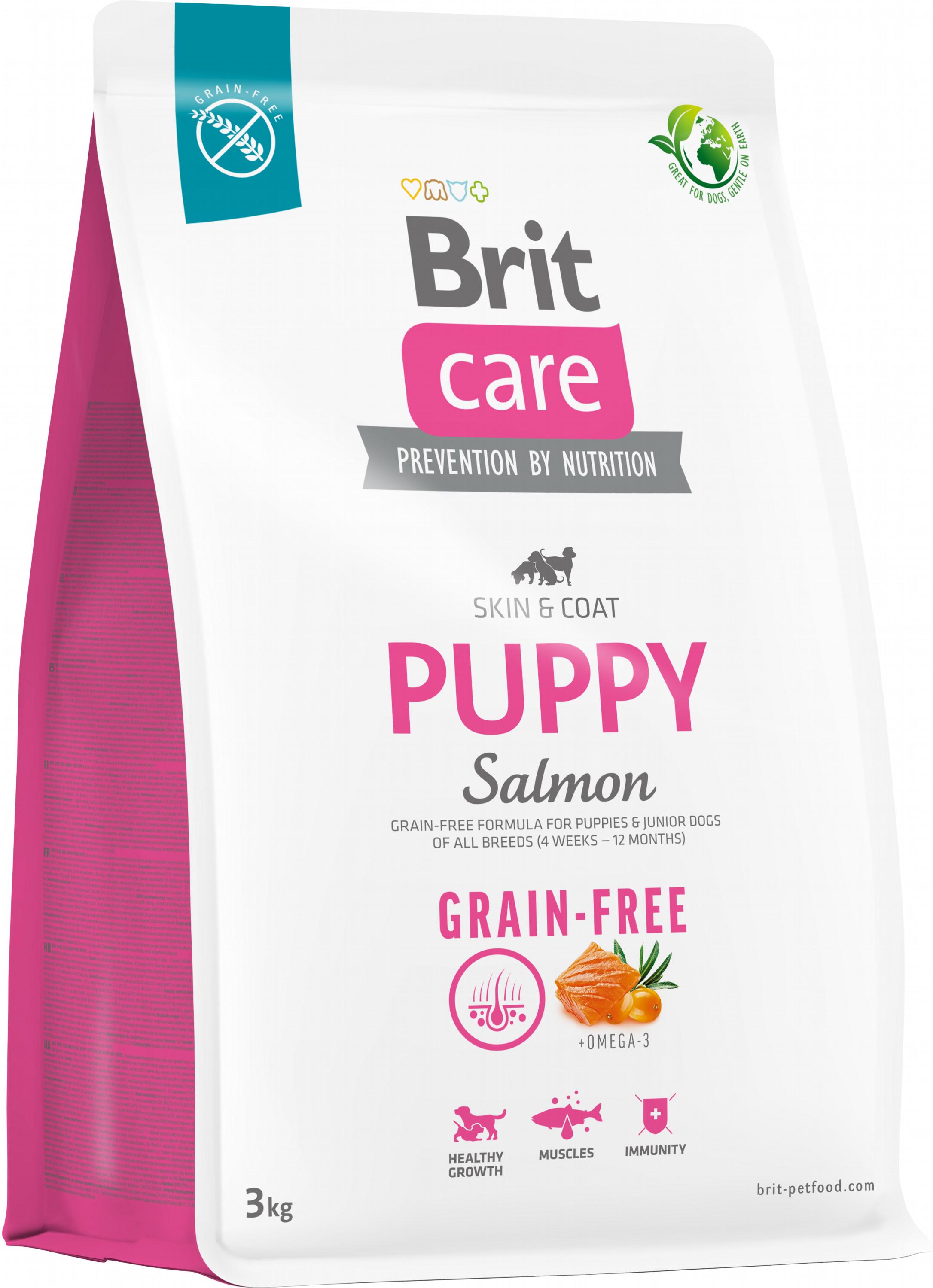 Корм для цуценят Brit Care Dog Grain-free Puppy з лососем беззерновий 3 кг (8595602558810)