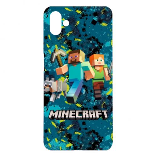 Чехол для Samsung A04 Minecraft Steve Alex And Dog