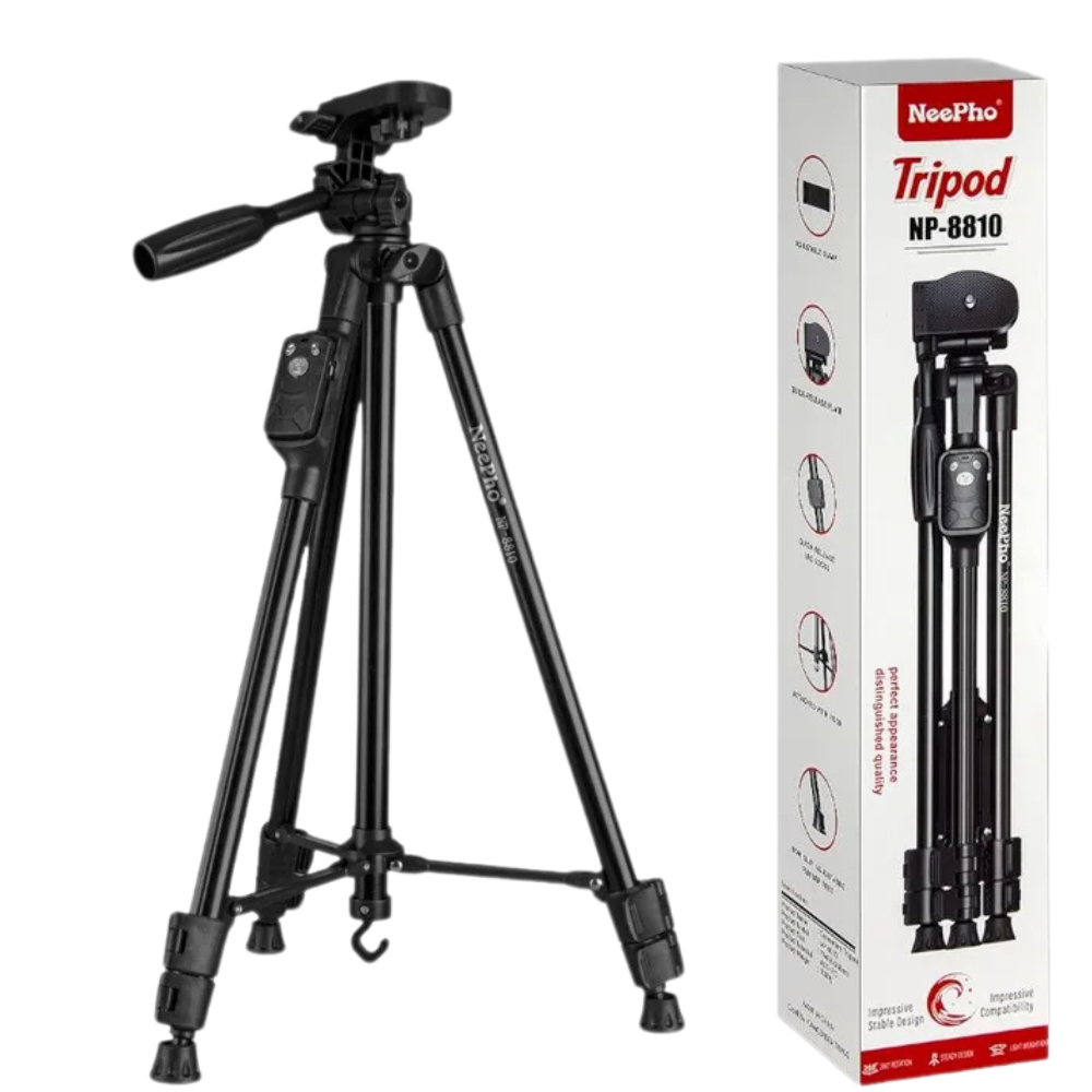 Штатив для телефона и камеры фотоаппарата телескопический NeePho 150 см Черный (NP-8810)
