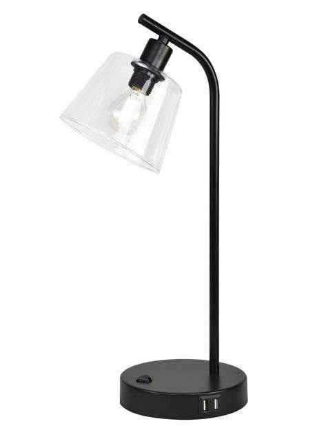 Настольная лампа Valeso со стеклянным плафоном Е14 IP20 LT91089E BK 40W Черный (28686002)