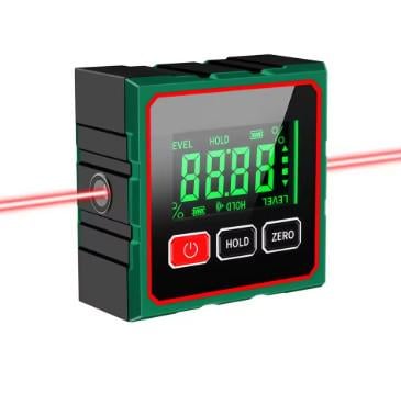 Уровень цифровой магнитный инклинометр с электронным лазером 0-90° (929798)