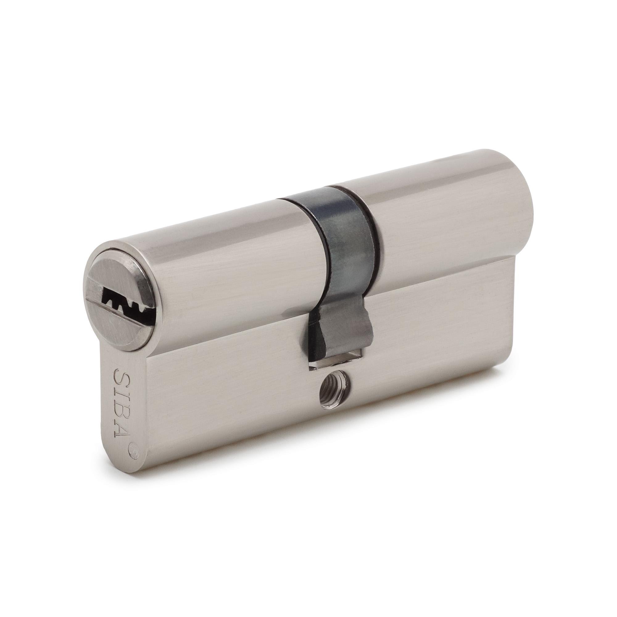 Цилиндр дверной SIBA перфорированный ключ-ключ 70 мм 30х40 Никель матовый (25.10.35/BSZ) - фото 2