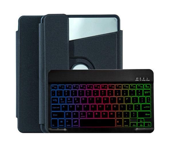 Чехол с Bluetooth-клавиатурой Glass Magnet Flip Cover 360 для Xiaomi Pad 6S Pro с RGB-подсветкой Черный Чехол с Bluetooth-клавиатурой Glass Magnet Flip Cover 360 для Xiaomi Pad 6S Pro с RGB-подсветкой Черный
