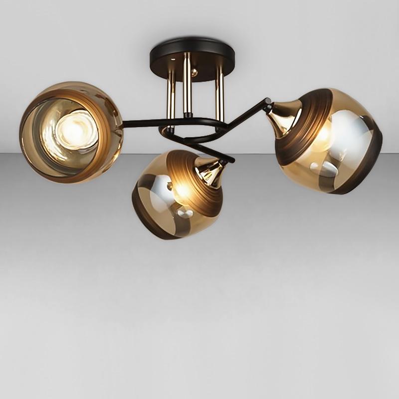 Люстра потолочная Light House SC-18216/3 45х45х21 см Черный/Золотой