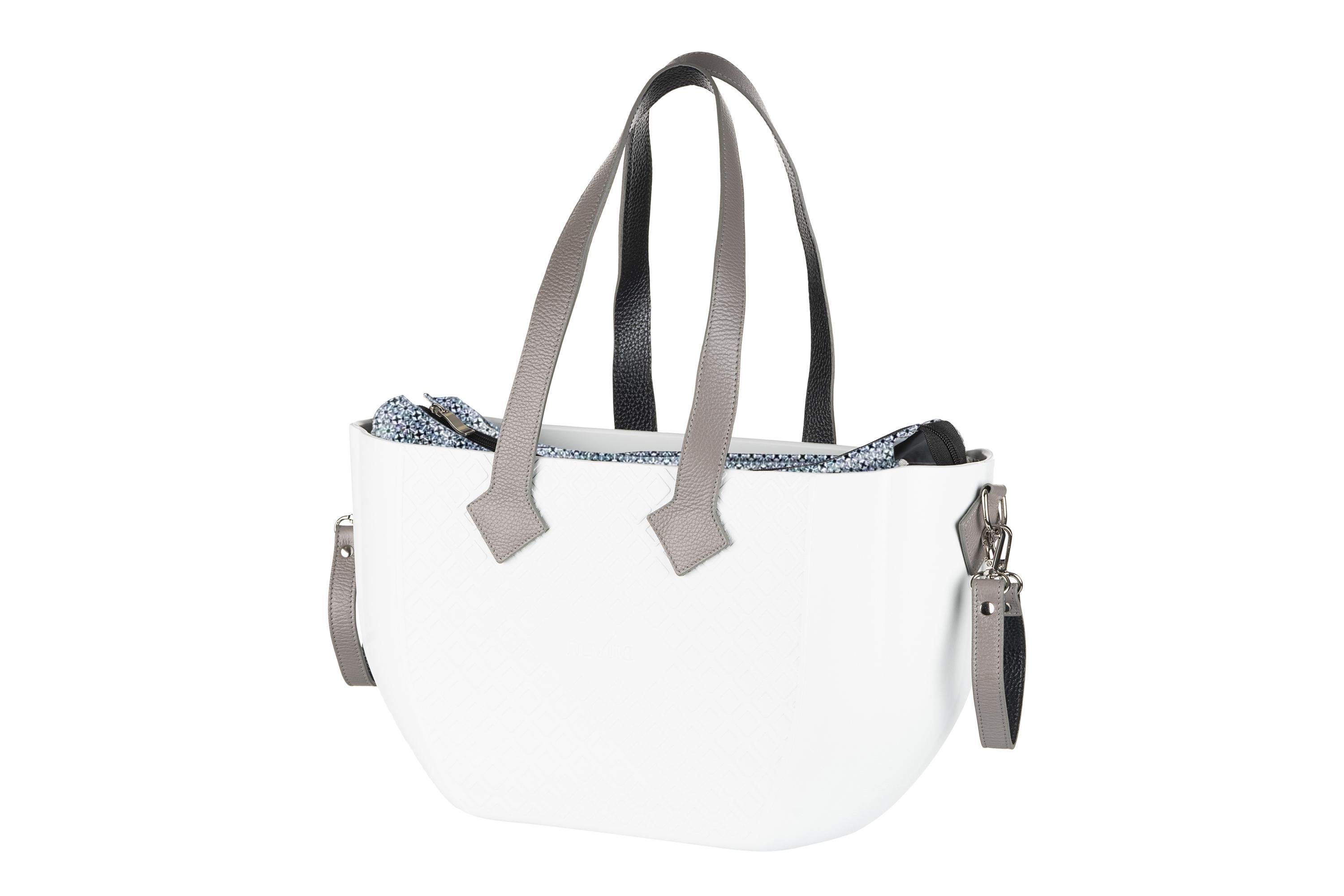 Сумка-органайзер для коляски Nuvita MyMia водонепроницаемая с ковриком для смены подгузников 45х15х24 см White Gray