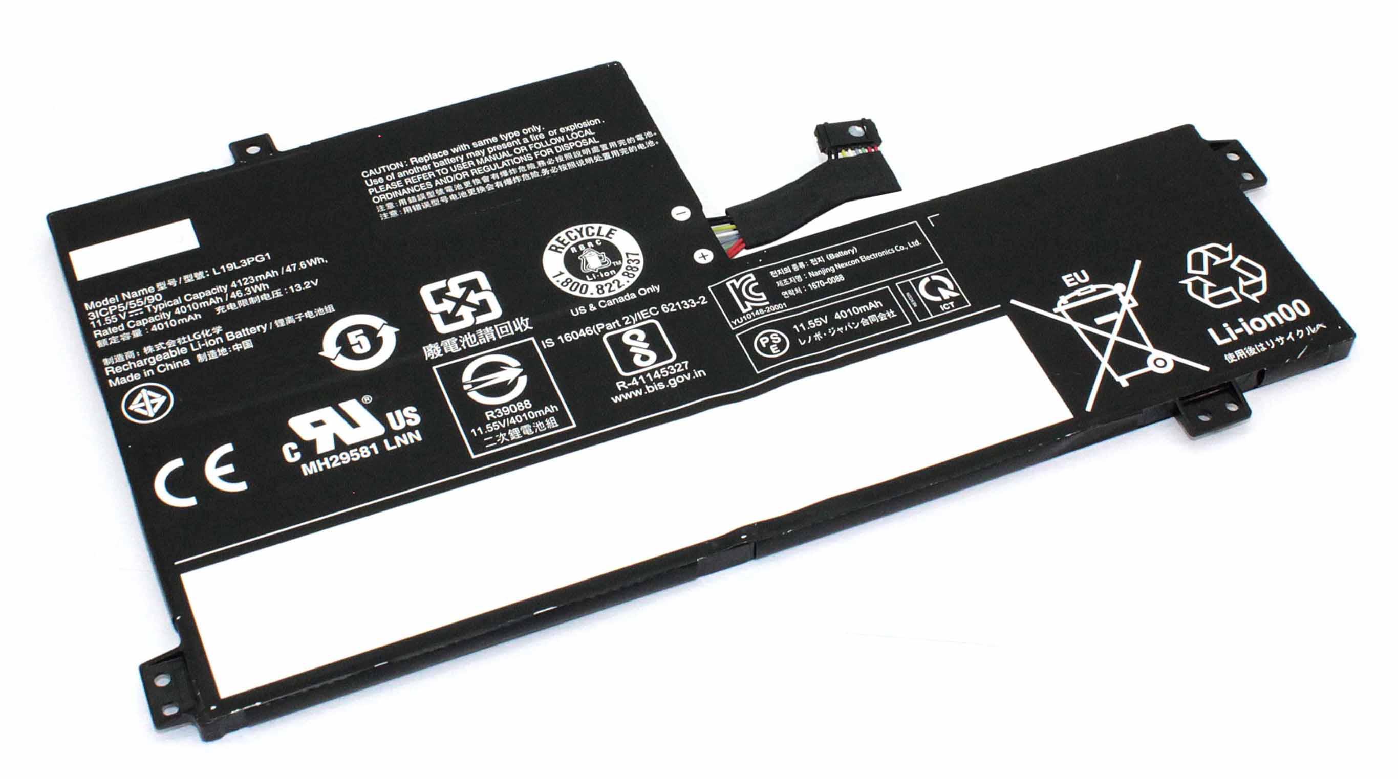 Аккумулятор для ноутбука Lenovo L19C3PG1 300e ChromeBook 2nd Gen 11,55 V 4123 mAh (080365)