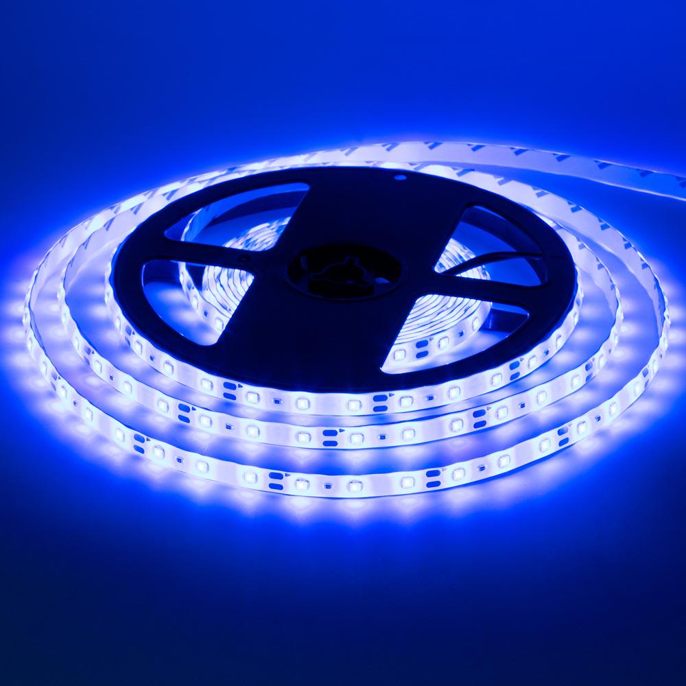 Светодиодная лента MTK 300B3528-12 12V SMD2835 60LED/м IP20 4,8W/м 5 м Синий (1011980)