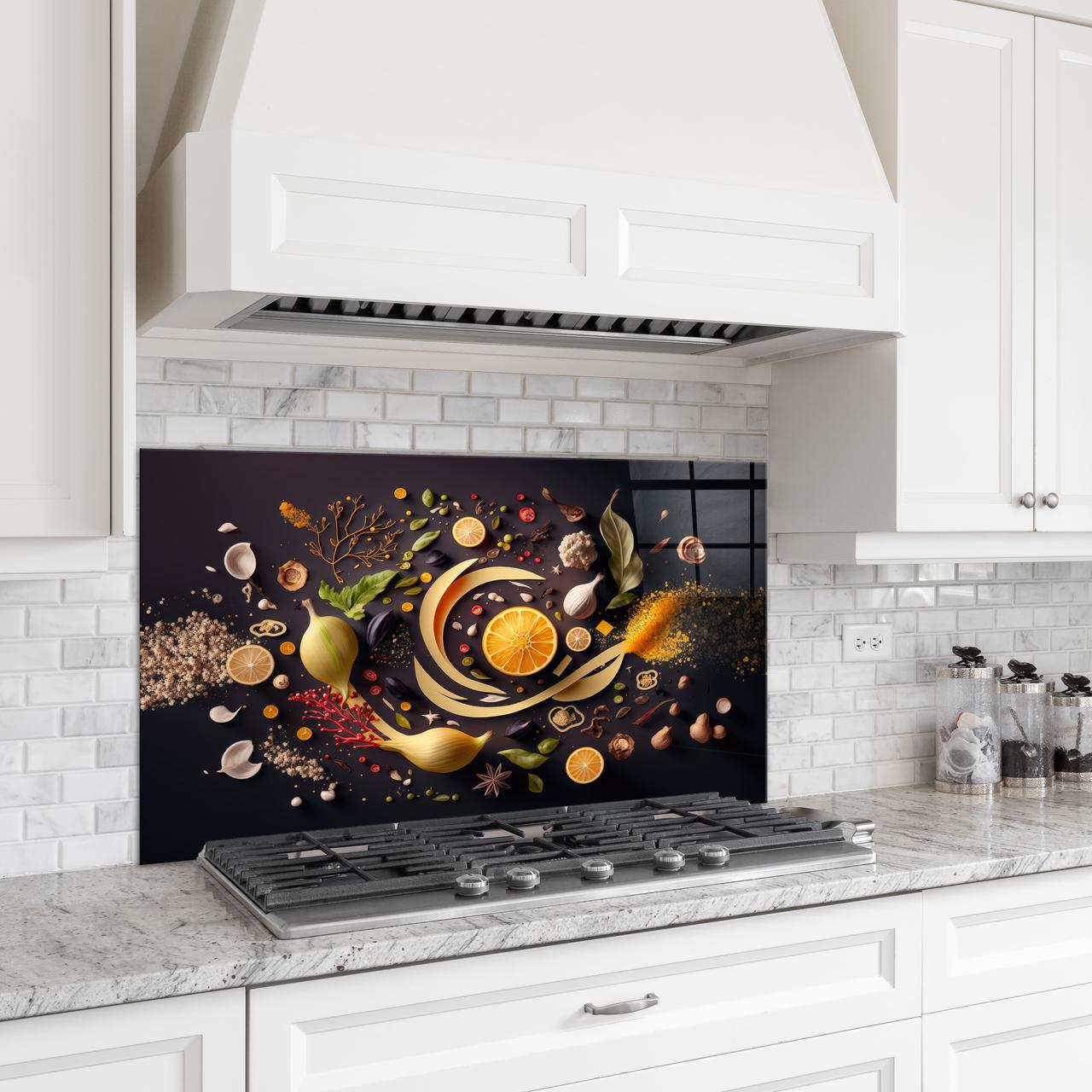 Стеклянная панель для кухни NovellaPrint Мир специй 50х50 см (1021.4) - фото 5