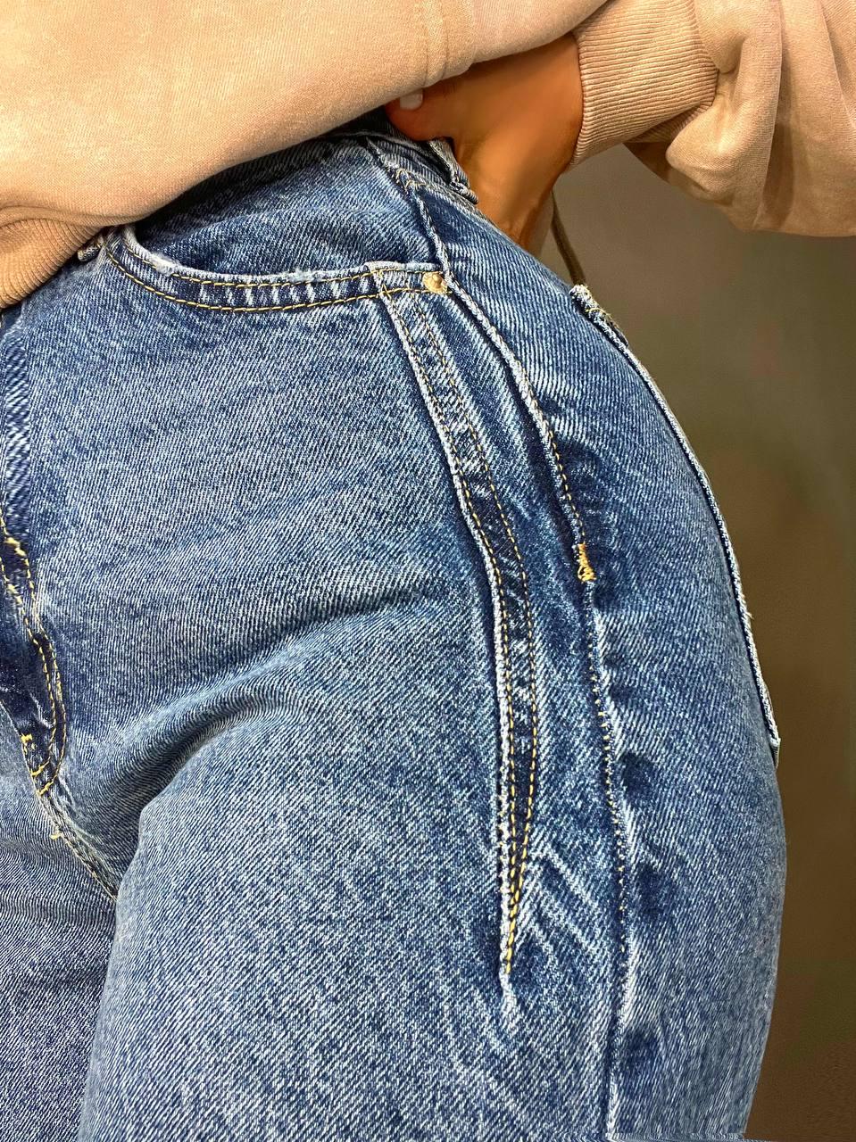 Джинси жіночі ITS Basic 2499 Wide Leg з високою талією рівні від стегна з виточками на стегнах р. 38 Світло-синій (3318) - фото 2