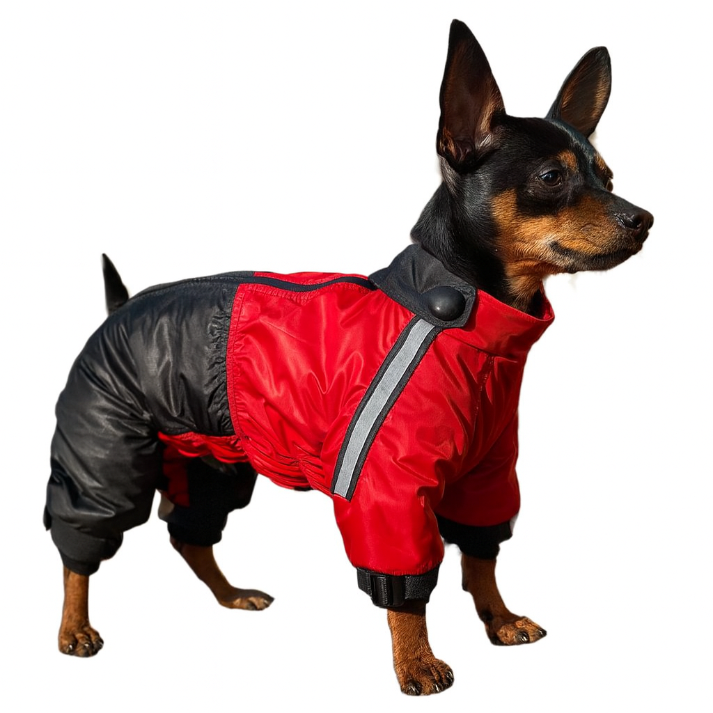 Комбинезон утепленный для собак девочек Diego Snow Sintepon Print р. 1 Красный (124181984)