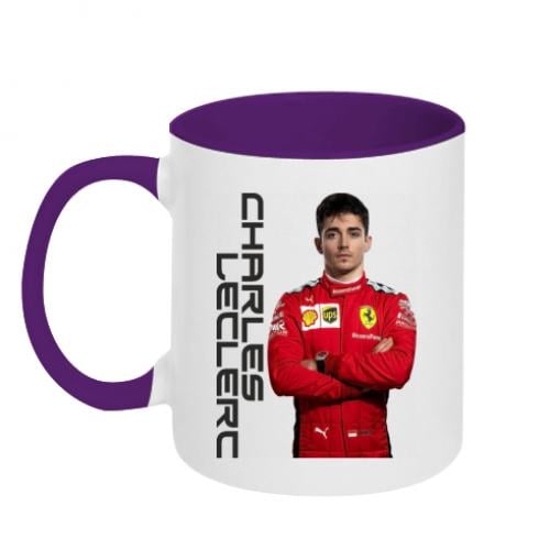 Чашка двоколірна F1 Charles Leclerc 320 мл Білий із фіолетовим (12682283-41-181303)