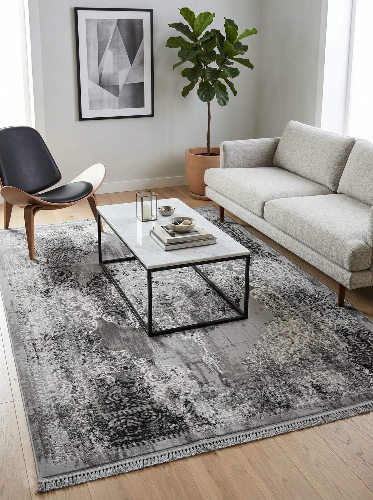 Ковер Levado 03710a 150x300 см Light grey/White (82041530)