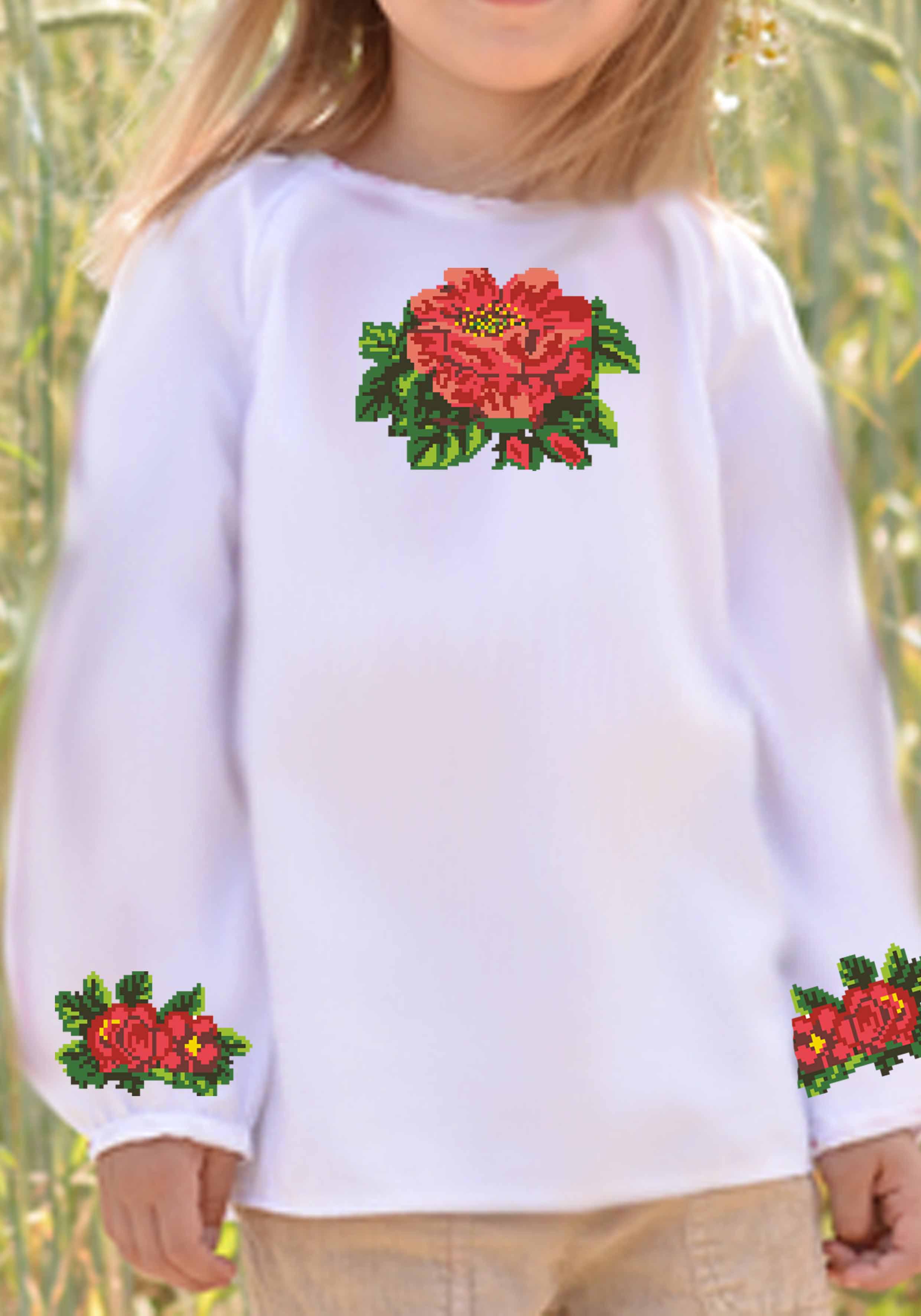 Заготовка для вышивки нитками/бисером для девочки домотканое полотно (СДДГ-76)