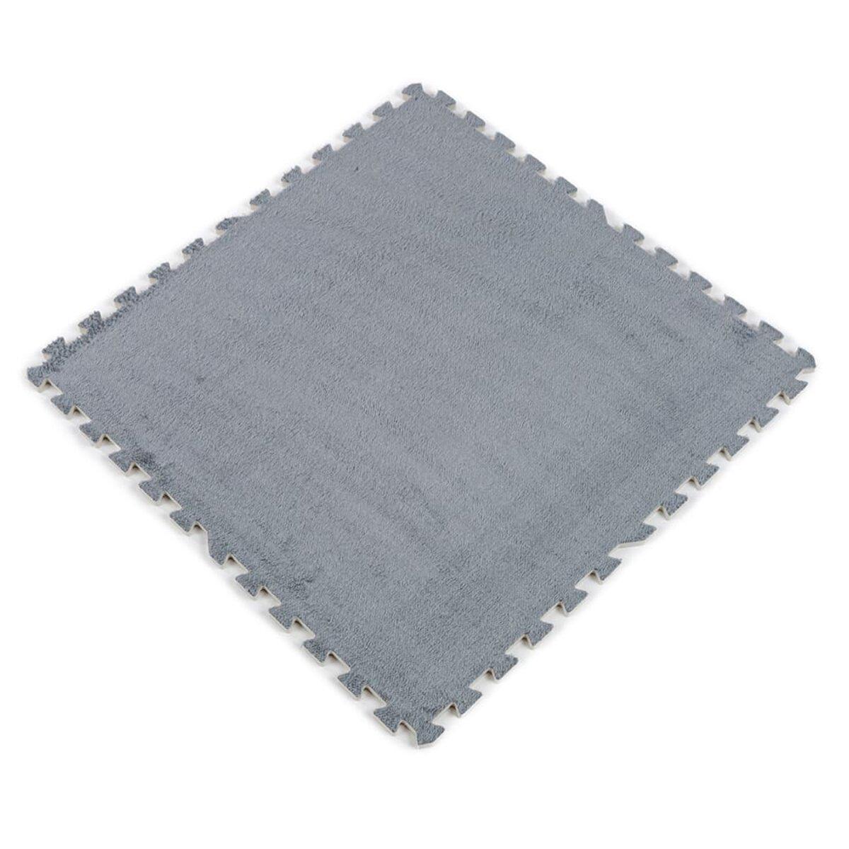 Пол-пазл для пола плюшевый 60х60х1 см Светло-серый (SW-00002081)
