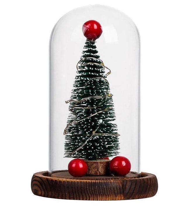 Новогодняя мини-елка с LED подсветкой под куполом (5441140)