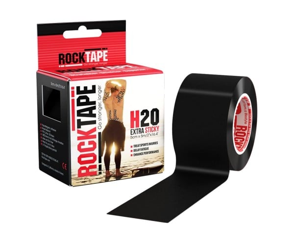 Кінезіо тейп RockTape H2O 5 см х 5 м Чорний