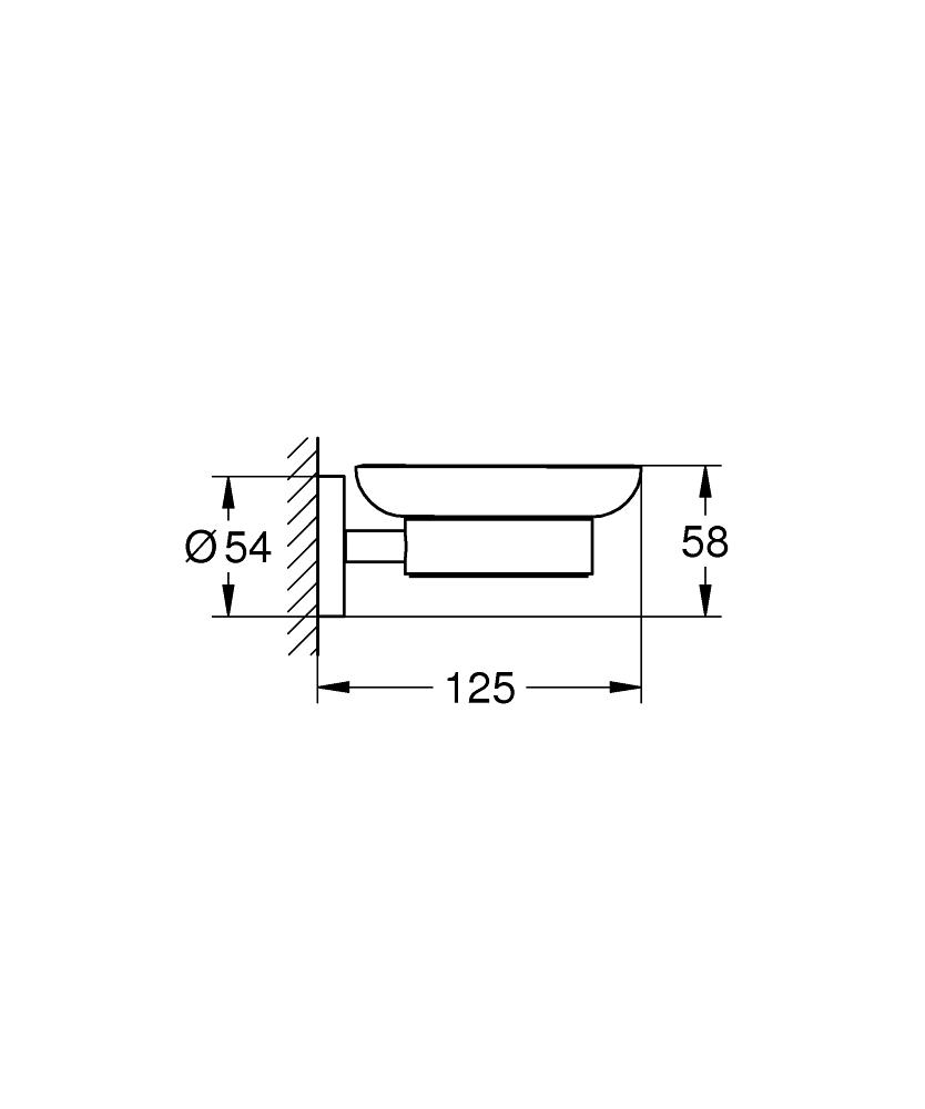 Мыльница настенная Grohe QuickFix Start 41193000 CV031949 Хром (172463) - фото 2