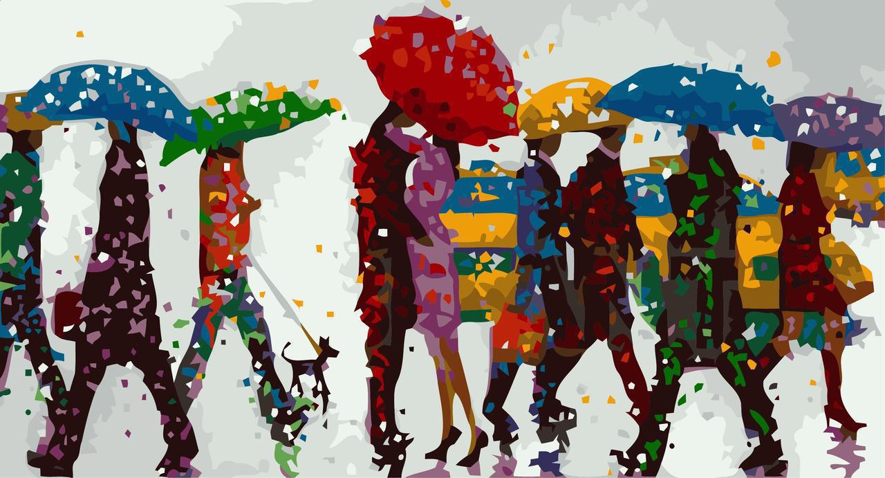 Картина по номерам Идейка Разноцветный дождь 27x50 см (skl-КНО2628)