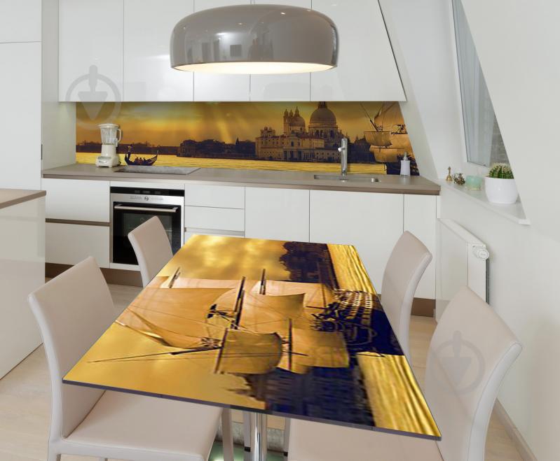 Наклейка виниловая на стол Zatarga  "Венеция на Закате"  600х1200 мм