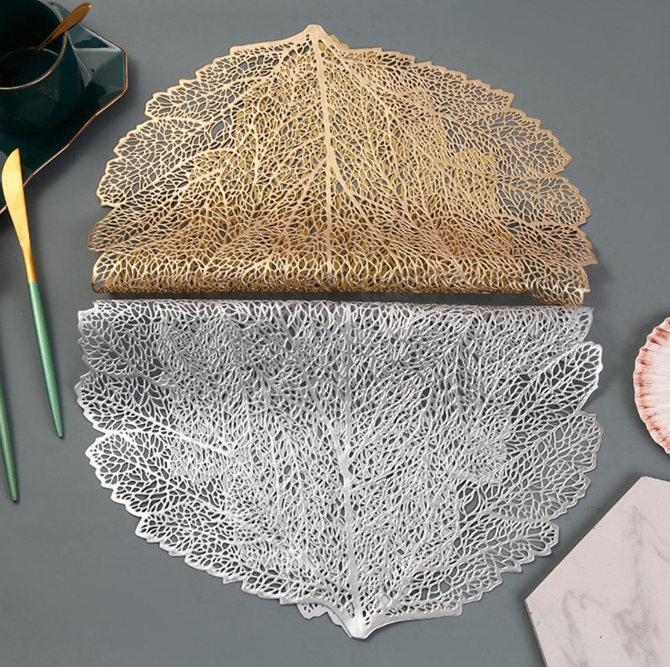 Серветка сервірувальна Листок 45х35 см Золотистий (5464) - фото 2