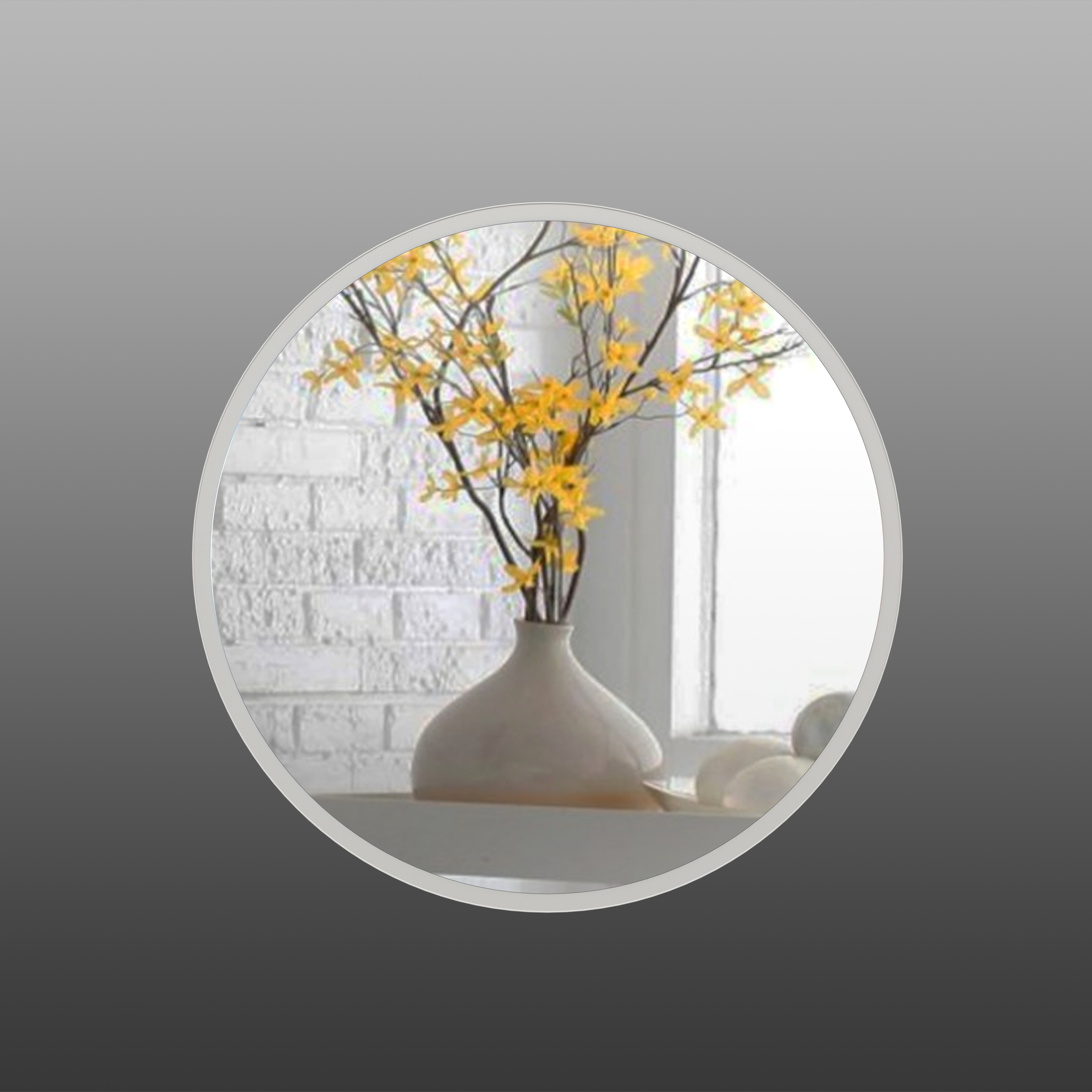 Зеркало настенное круглое Art-Com 1000 мм Белый (Z 10) Зеркало настенное круглое Art-Com 1000 мм Белый (Z 10)