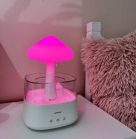 Увлажнитель воздуха ароматический с LED-ночником и эффектом дождя Белый - фото 13