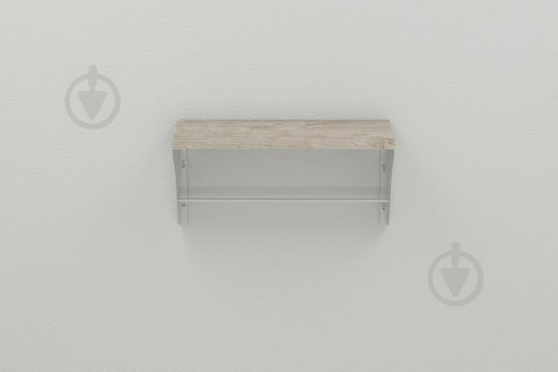 Полка настенная Ferrum-decor Комфи 260x600x240 металл Белый ДСП Шервуд 16 мм (KOM0030)
