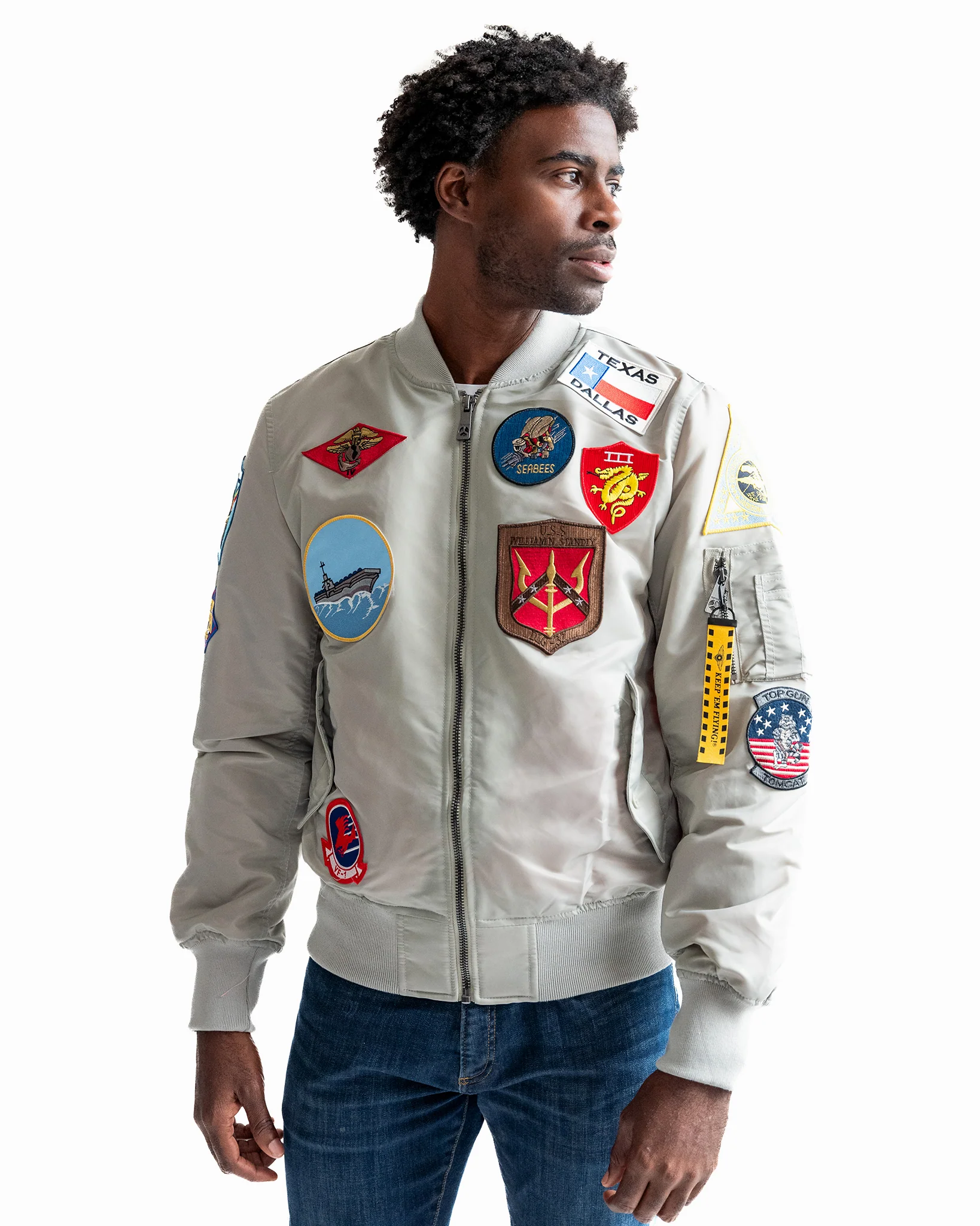 Бомбер Top Gun OFFICIAL PATCHES MA-1 Nylon Bomber 3XL Grey (TGJ2320GRE3XL)