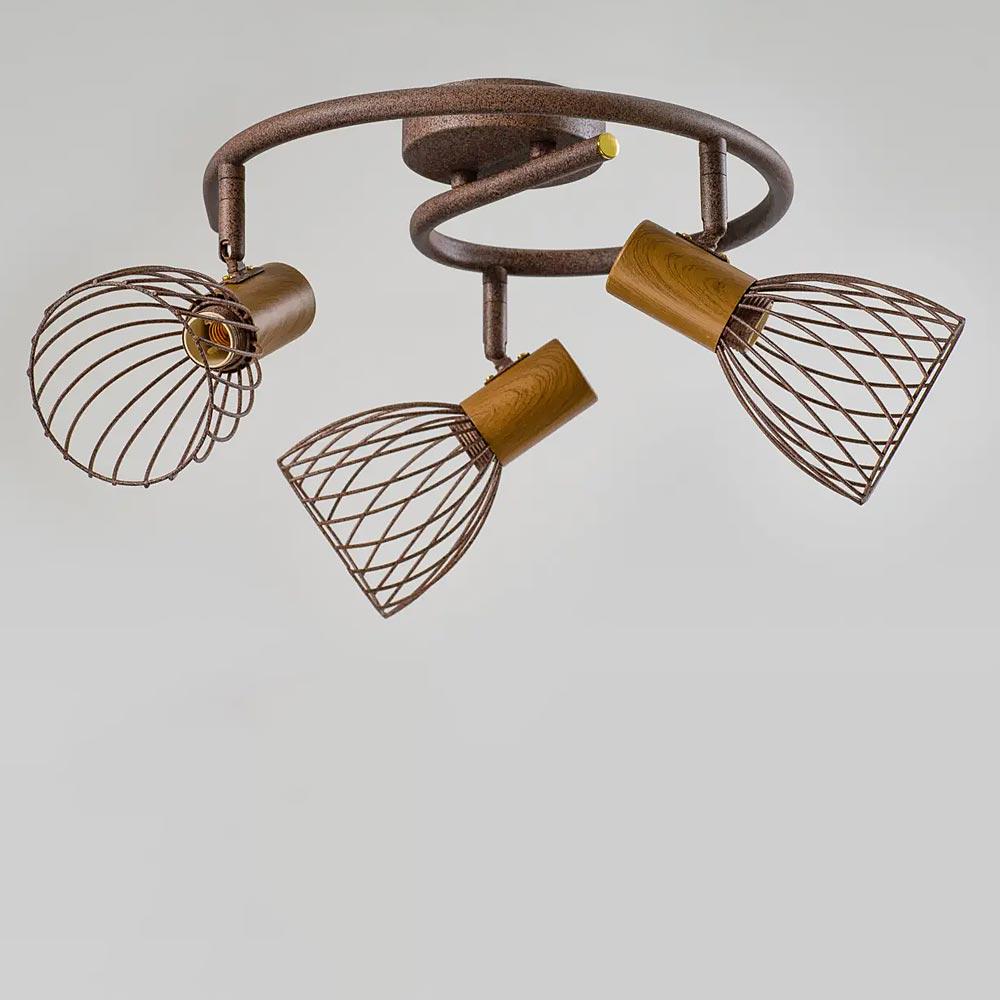 Люстра потолочная Light House C19140-3 CRG E14 50х50х21 см Коричневый